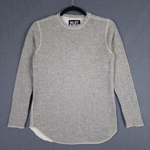NLST F/W15 Sweatshirt Men Medium Oatmeal Melange Japanese‎ Fabrics Two Layer